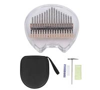 Piano de Pulgar, 17 Teclas, Acrílico Transparente, Madera Maciza, Metal, Profesional, Patrón de Oso Kalimba, Tablero de Tamaño Pequeño, Notas Grabadas para Interpretación Musical