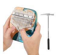 Piano de pulgar, 17 teclas Piano de pulgar Ballena Piano de pulgar Mini Kalimba Caoba EQ Piano de pulgar Instrumento musical con pegatina para niños principiantes