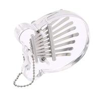 Piano de pulgar 8 tonos Mini Kalimba Finger Piano Instrumento de música portátil Pulgar africano Tablero entero Piano Kalimba Madera Mejor regalo, Transparente en forma de corazón (Pequeño oso