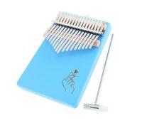 Piano De Pulgar Azul De 17 Teclas, Piano De Dedo Kalimba, Tablero Único De Madera Maciza, Mini Instrumentos De Teclado Kalimba Piano de Pulgar