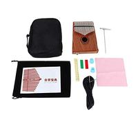 Piano de pulgar con ecualizador de caoba de 17 teclas, Fingeano con pastilla incorporada, triple orificio de sonido para un sonido nítido y claro, juego portátil para