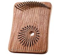 Piano de pulgar de 17 cuerdas, instrumento musical de madera for principiantes, arpa de lira portátil con llave de afinación, cuerdas adicionales y bolsa de arpillera(Rosewood)