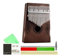 Piano De Pulgar Kalimba 17 Teclas De Madera Calimba Pulgar Piano Teclado De Caoba Instrumento Con Accesorios De Cancionero(Style 4)