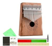 Piano De Pulgar Kalimba 17 Teclas De Madera Calimba Pulgar Piano Teclado De Caoba Instrumento Con Accesorios De Cancionero(Style 8)