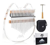 Piano de pulgar Kalimba, AKLOT 17 teclas, nota de gato transparente en acrílico tallado con dedo de inicio con Kalimba, funda tune martillo estudio folleto pegatinas