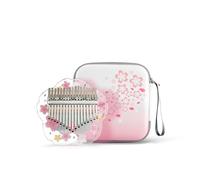 Piano de pulgar Kalimba de 17/21 teclas con bolsa de almacenamiento portátil, teclado de piano de dedo Kalimba de cristal acrílico, ideal for principiantes, niños y adultos(A,21Keys)