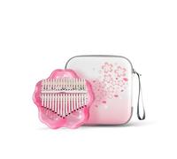 Piano de pulgar Kalimba de 17/21 teclas con bolsa de almacenamiento portátil, teclado de piano de dedo Kalimba de cristal acrílico, ideal for principiantes, niños y adultos(C,17Keys)