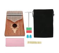 Piano de pulgar Kalimba de 17 teclas, instrumento musical portátil con teclas de madera de caoba y metal mineral, mini piano de dedo para principiantes, adultos y niños, incluye
