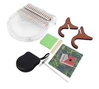 Piano de pulgar Kalimba de acrílico transparente, Kalimba de 17 teclas para principiantes, instrumento musical con bolsa de transporte, martillo de afinación y soporte para niños y