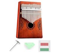 Piano de pulgar Kalimba de madera de caoba de 17 teclas, piano portátil para principiantes, T1c8, año de pulgar, nuevos regalos para niños