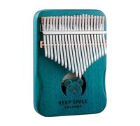 Piano de pulgar Kalimba - Serie Animal, diseño de caja hueca, teclado de piano de dedos de madera de caoba de 17/21 teclas, ideal for principiantes, niños y adultos(Blue,21Key)