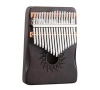 Piano de pulgar Kalimba - Serie Sun, diseño de caja hueca, teclado de piano de dedo de madera de arce blanco de 17/21 teclas, ideal for principiantes, niños y adultos(Black,17Key)
