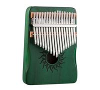 Piano de pulgar Kalimba - Serie Sun, diseño de caja hueca, teclado de piano de dedo de madera de arce blanco de 17/21 teclas, ideal for principiantes, niños y adultos(Green,17Key)