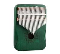 Piano de pulgar Kalimba - Serie Sun, diseño de caja hueca, teclado de piano de dedo de madera de arce blanco de 17/21 teclas, ideal for principiantes, niños y adultos(Green,21Key)
