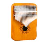 Piano de pulgar Kalimba - Serie Sun, diseño de caja hueca, teclado de piano de dedo de madera de arce blanco de 17/21 teclas, ideal for principiantes, niños y adultos(Yellow,21Key)
