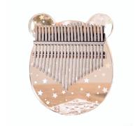 Piano de pulgar Kalimba transparente de 17 teclas, instrumento musical de marimba de acrílico, tamaño portátil para viajes, escuela, fiesta, relajación