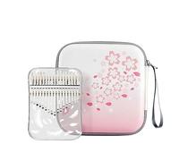 Piano de pulgar Kalimba transparente: proceso de impresión UV, teclado de piano de dedo Kalimba de cristal acrílico de 17/21 teclas, regalo for adultos niños principiantes (Color : Feather_21Keys)