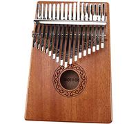 Piano de pulgar portátil de 17 teclas, piano de dedo de madera africana, fácil de aprender, diseño de regalos para niños, adultos y principiantes. El sonido es claro y brillante después de ser