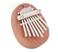 Piano de Pulgar Portátil de 8 Teclas, Madera de Caoba, Llave de Acero de Aleación, Instrumento Musical de Dedo para Principiantes, Compacto y Liviano, Resistente y Duradero
