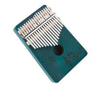 Piano de Pulgar Profesional Instrumentos Musicales De Piano De Pulgar Con Patrón Impreso Bonito Kalimba De 17 Teclas De Madera De Caoba Maciza (Color : 02)