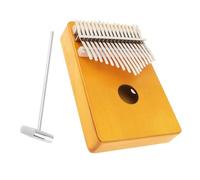 Piano de Pulgar Profesional Piano De Pulgar De 17 Teclas, Piano De Dedo Kalimba, Tablero Único, Instrumento De Teclado De Madera De Pino Con Martillo De Afinación