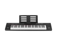 Piano de Teclado Electrónico, Imitación Portátil de Madera 60 Canciones Demostración Piano Digital Teclado 61 Teclas para la Escuela (Enchufe de la UE)