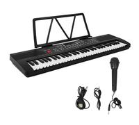 Piano de teclado Stand with Sheet Music Stand para principiantes, piano de teclado digital eléctrico para principiantes con fuente de alimentación