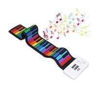 Piano de teclado Vomeko 49 Key Roll up, teclado de piano plegable eléctrico digital portátil, silicona espesa con 500máh