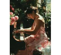 Piano Diamond Painting, Mujer 5D Diamond Painting Adultos, DIY Kit Manualidades Adultos, DIY Punto de Cruz Cuadro Diamante, Primavera Regalo, Pintura de Diamante Kits, Home Decoration 100x135cm 1-7438