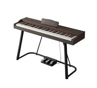 Piano digital con 88 teclas contrapesadas con acción de martillo, compatible con USB-MIDI y salida for auriculares duales. Piano electrónico for principiantes y profesionales.(Brown)