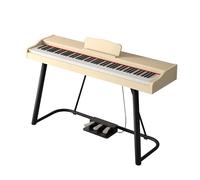 Piano digital con 88 teclas contrapesadas con acción de martillo, compatible con USB-MIDI y salida for auriculares duales. Piano electrónico for principiantes y profesionales.(Beige)