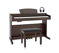 Piano digital de 88 teclas totalmente ponderadas con soporte de madera y 3 pedales