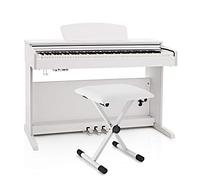 Piano digital DP-10X de Gear4music con banco ajustable Blanco