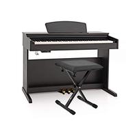 Piano digital DP-10X de Gear4music con banco ajustable Matte Black