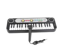 Piano digital eléctrico de 37 teclas, instrumento de teclado musical portátil con micrófono para regalo para principiantes