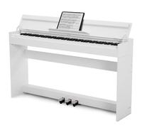 Piano digital MUSTAR de 88 teclas, teclado con tacto semi-ponderado con USB/MIDI y Bluetooth, cubierta semi-abierta, piano electrónico con unidad de 3 pedales, altavoces estéreo, 800 tonos y 64
