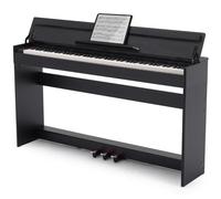 Piano digital MUSTAR de 88 teclas, teclado con tacto semipesado con USB/MIDI y Bluetooth, cubierta semiabierta, piano electrónico con unidad de 3 pedales, altavoces estéreo, 800 tonos y 64 polifonía
