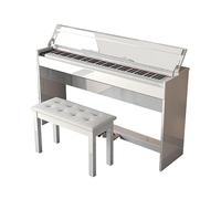 Piano digital Piano eléctrico con acción de martillo ponderado de 88 teclas Piano con cubierta, triple pedal, banco, conexión MIDI USB for adolescentes adultos principiantes profesionales (Color : Wh