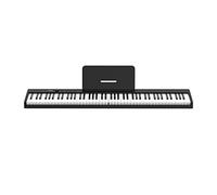 Piano digital plegable de 88 teclas, tamaño completo, con peso, portátil, for principiantes, con Bluetooth, USB/MIDI, pedal de sostenido, funda y atril.(Black)