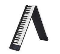 Piano Digital Plegable Portátil De 88 Teclas Instrumento Musical Multifuncional Para Estudiantes Fácil De Usar Y De Mantener(Black)