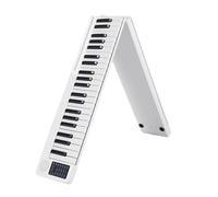 Piano Digital Plegable Portátil De 88 Teclas Instrumento Musical Multifuncional Para Estudiantes Fácil De Usar Y De Mantener(White)