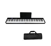 Piano Digital Plegable Portátil De 88 Teclas, Teclado Electrónico Multifuncional, Instrumento Musical Para Estudiantes (Color : Bk)