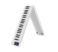 Piano Digital Plegable Portátil De 88 Teclas, Teclado Electrónico Multifuncional, Instrumento Musical Para Estudiantes (Color : White)