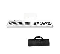 Piano Digital Plegable Portátil De 88 Teclas, Teclado Electrónico Multifuncional, Instrumento Musical Para Estudiantes (Color : White)