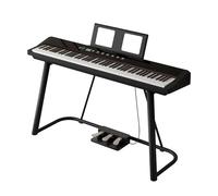 Piano digital portátil for principiantes con teclado de 88 teclas con acción de martillo, tamaño completo, 88 teclas con acción de martillo, soporte, tres pedales y partituras.(Black)