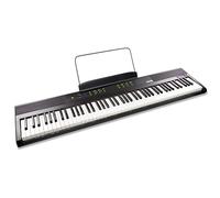 Piano digital RockJam de 88 teclas con teclas semipesadas de tamaño completo, fuente de alimentación, atril para partituras, pegatinas para notas de piano y lecciones de Simply Piano.