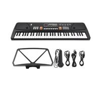 Piano Eléctrico De Órgano Electrónico De 61 Teclas Con Micrófono, Teclado Electrónico De Música Digital Negro LED