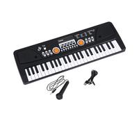 Piano Eléctrico De Órgano Electrónico USB De 49 Teclas Con Micrófono Instrumento De Teclado Electrónico De Música Digital Negro