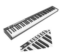 Piano eléctrico digital de 88 teclas,kit de teclado de piano ligero y portátil con pedal de sostenimiento sencillas y función de salida de audio apto para niños/adultos/principiantes (blanco)