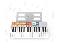 Piano Eléctrico Infantil Bluetooth - con 25 Teclas y Batería Recargable - Soporte para Tablet o Partitura - 16 Tipos de Sonido - Instrumento Musical para Niños +3 años - Juguete Educativo Portátil